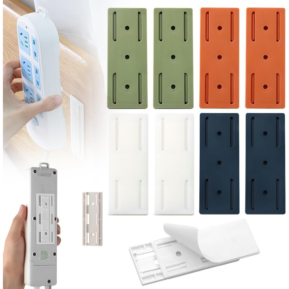 (Multicolor, -) 2025 Adhesive Punch Free Socket Holder, Cable Management White 5437706657835