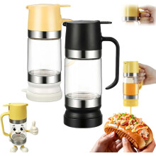 (2pcs mix, -) 2026 Honigspender, Gelb, 2 Stück, Glas, Tropffrei, Basis, Sirup, Kaffee, Tee, Pfannkuchen, Frühstück, Backen