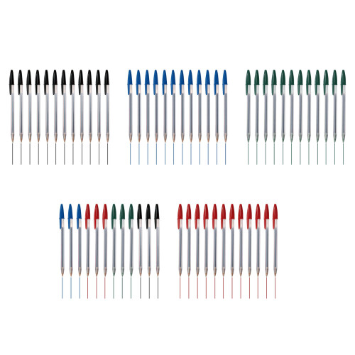 Stylo à bille multicolore élégant, pointe audacieuse,-Bleu 1