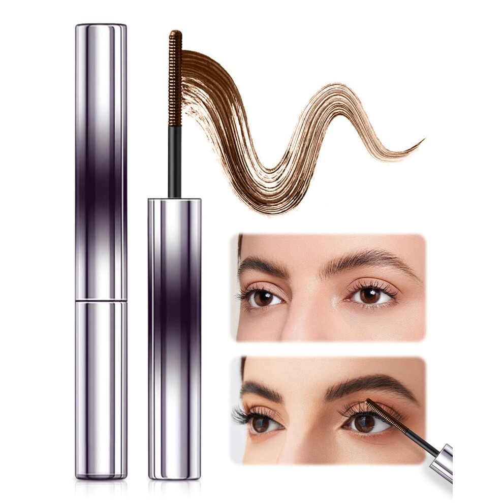 Oimg (Brown X2, -) 2026 Lash Extensions Iron Mascara, Brushless Metal Wand Black X2