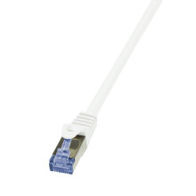 PrimeLine Patchcord, LAN-kaapeli, Verkkokaapeli, Patch-kaapeli, Cat.7, S/FTP, Valkoinen, 2 m