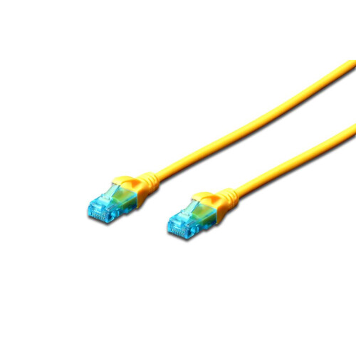 Patchkabel DIGITUS UTP kat. 5e 0,25m PVC gul