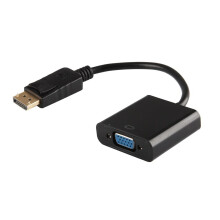 Savio CL-90 video cable adapter 0.2 m DisplayPort VGA (D-Sub) Black