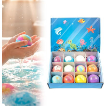 (Blue, -) 2026 Badbommen - Blauw, 12 Stuks, Zee Thema