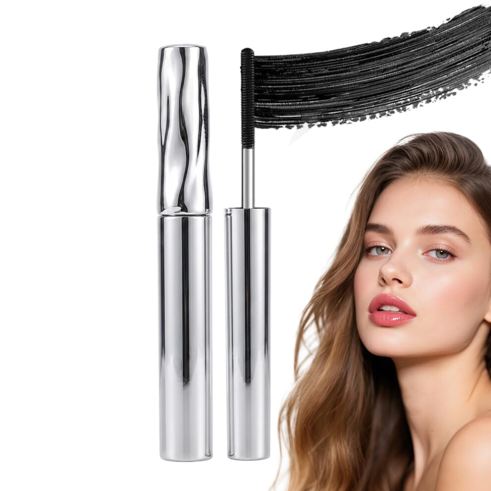 Oimg (Black, -) 2026 3D Curling Metal Wand Mascara, Brushless Waterproof Black X2