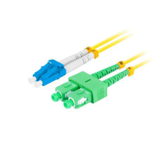 Cordon de brassage à fibre optique Lanberg SM LC/UPC-SC/APC DUPLEX 3,0 mm LSZH G657A1, 2 m, jaune