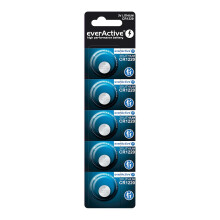 Mini everActive CR1220 litiumbatteri - blisterpakning med 5 stk.