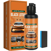 (1pcs, -) 2025 Kunststoff Schwarz Lotion, 2 Stück, Restaurierung, Auto, Innenraum, Exterieur, Verblasst, Kunststoff, Gummi, Pflege, Glanz