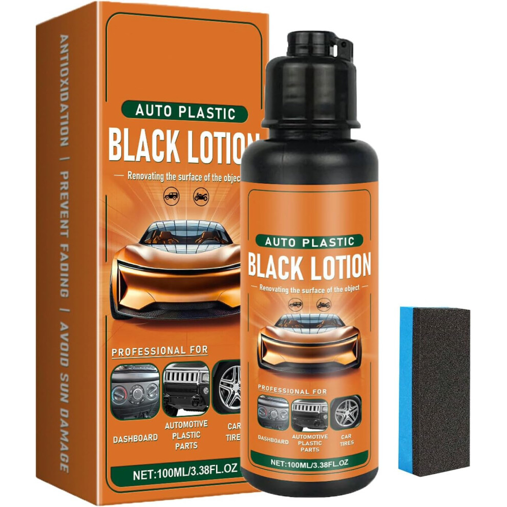 (1Pcs, -) 2Pcs Auto Plastic Restorer Kit, Luster For Faded Plastics Black 5437706680192