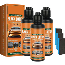 (3pcs, -) 2025 Kunststoff Schwarz Lotion, 2 Stück, Restaurierung, Auto, Innenraum, Exterieur, Verblasst, Kunststoff, Gummi, Pflege, Glanz