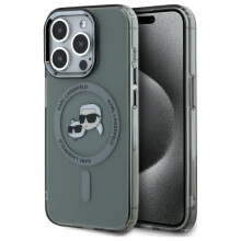Ovitek Karl Lagerfeld MagSafe za iPhone 15 Pro, črne barve