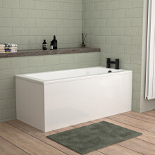Nes Home 1500mm x 700mm Standard Square Single Ended Bath With Legs White