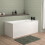 NES Home Nes Home 1500mm x 700mm Standard Square Single Ended Bath With Legs White 1