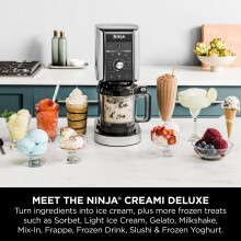 Ninja CREAMi Deluxe Ice Cream Maker  Frozen Dessert Maker with 3 Tubs 10 Fu