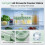 (Double Layer, Green, 1pcs, -) Κινητή ομπρέλα, βεντούζα 7