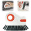 (Orange-1pcs, -) Brosse rails fenêtre, orange, 1 pièce 1
