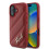 Custodia per iPhone 16 rossa trapuntata con logo Karl Lagerfeld 1