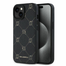 Ovitek Karl Lagerfeld MagSafe Karl Head črne barve za iPhone 15