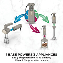 Ninja Foodi 3in1 Hand Blender Hand Mixer  Chopper with Gradual Start 2 Blen