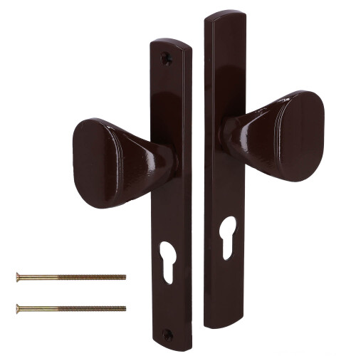 Torgriff, langer Griff, Aluminium, braun, 72 mm