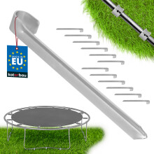 Anclaje para trampolín, galvanizado, 430 mm, juego de 12