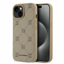 Ovitek Karl Lagerfeld MagSafe Karl Heads bež za iPhone 15