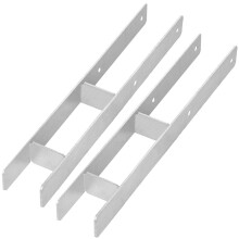 KOTARBAU H-oszlop talp falba szerelhető konzolhoz, horganyzott acél dübel, 80 mm, 2 darabos készlet