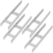 KOTARBAU H-oszlop alap beágyazáshoz, konzol, horganyzott acél dübel, 120 MM, 4 darabos készlet