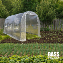 Tunnel de jardin en film plastique 300 x 200 x 200 cm, gris UV 12