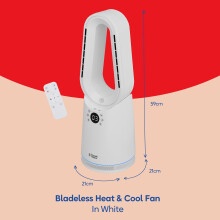 Russell Hobbs Bladeless Cooling Fan with 9 Speed Settings Eco High Heat and