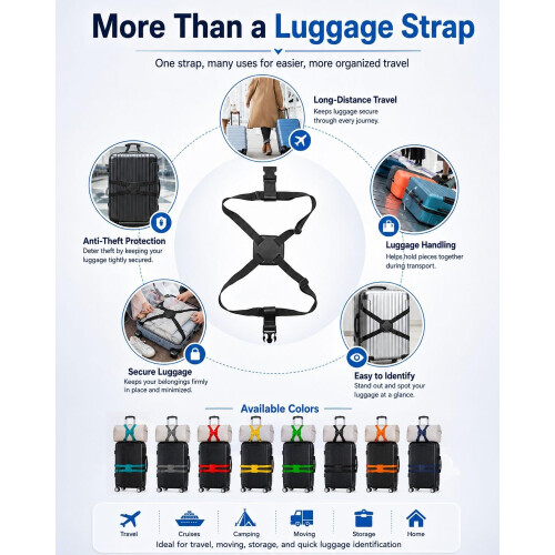 (Green, -) Sangle bagages, ajustable, 2 pièces 2