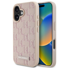 Ovitek Karl Lagerfeld MagSafe za iPhone 16 roza