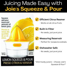 Joie Citrus Juicer with BuiltIn Strainer Manual Lemon and Lime Squeezer Yel