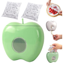 (Green+200Pcs, -) Plastová úložná krabice se 100 potravinářskými fóliemi, nástěnná, šedá