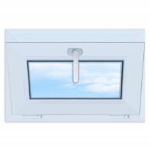 Hvidt PVC-vindue, vippebart, 60x40 NYT, 600x400 dobbeltglas, vippebart