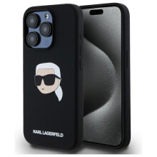 Ovitek Karl Lagerfeld MagSafe črne barve za iPhone 15 Pro