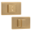 Roseta rectangular para manija de puerta de inodoro, dorada, Kuchinox 1