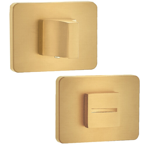 Letrero rectangular corto dorado para baño Kuchinox