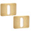 Llave rectangular corta dorada Kuchinox LK7_G01A para manija de puerta MALI 1
