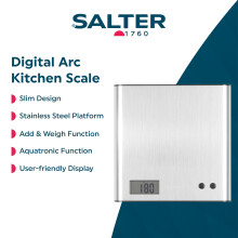 Salter 1087 SSDR Arc Kitchen Scale – Digital Food Weighing Scales Precise C