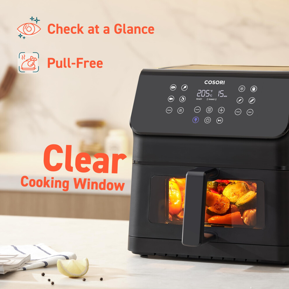 Cosori Clear Window Air Fryer 62L Compact Airfryer 55Db Quiet Operation 11