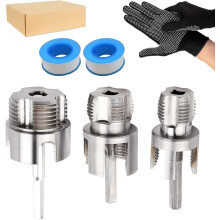 (1/2''+3/4''+1'', -) Nástroj pro závitování vodovodních trubek 4 v 1, kompatibilní s elektrickou vrtačkou 1/2''