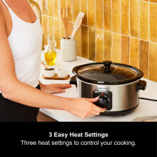 Morphy Richards 35L Stainless Steel Slow Cooker 3 Heat Settings One Pot Sol