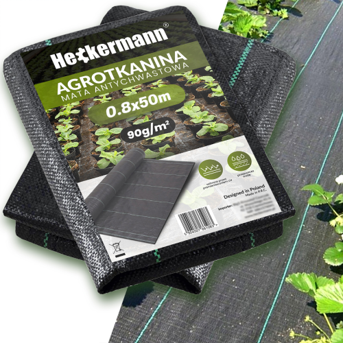Heckermann agrotekstil 0,8x50m 90g/m2 Sort
