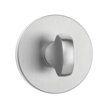 Maniglia per porta interna con rosetta per WC rotonda, colore argento opaco Kuchinox