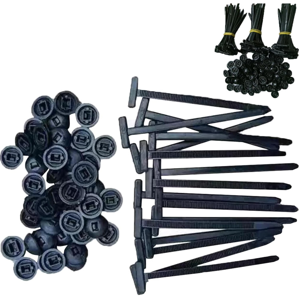 (20Pcs, -) Nylon Push Mount Cable Zip Ties, Self Locking 100Pcs 5437706676942