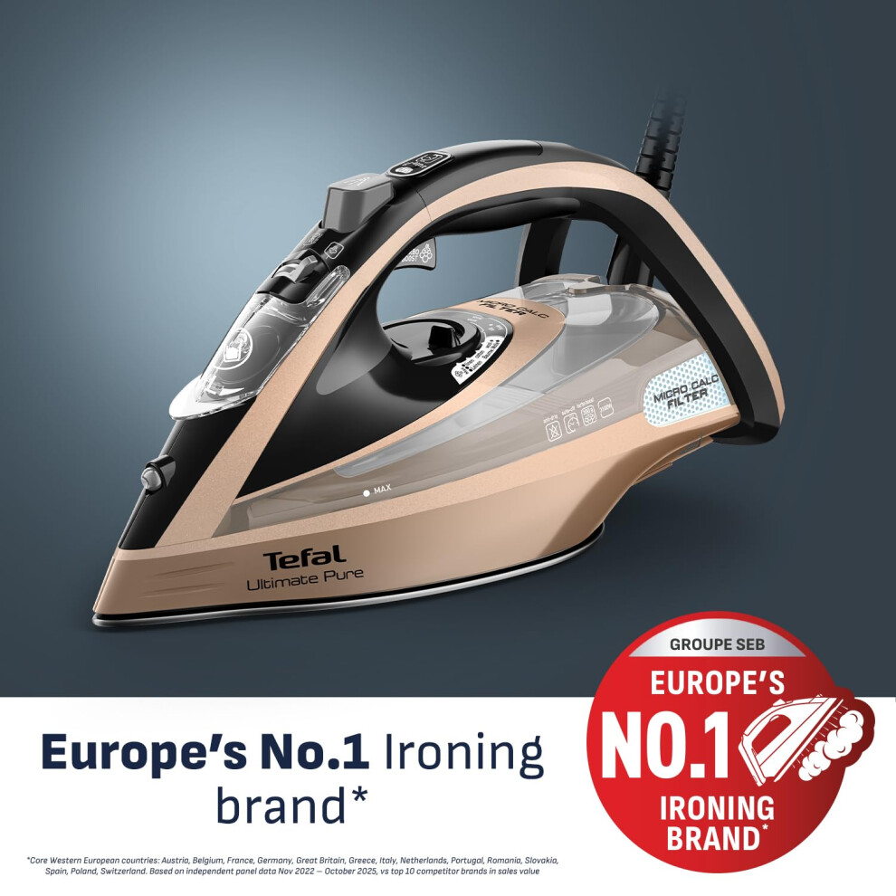 Tefal Ultimate Pure Steam Iron 3100W 300Gmin Steam Boost 350Ml Water Tank 2