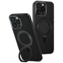 Custodia per iPhone 16 Pro Max UNIQ con supporto girevole a 360, colore nero