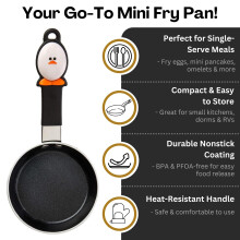 Joie Mini Nonstick Fry Pan – 45Inch Nonstick Egg Pan with HeatResistant Han
