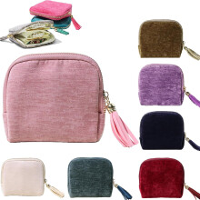 (pink, -) 2025 Reise Schmucktasche, Rot Grün, 1 Stück, Reißverschluss, Samt, Quasten, Fächer, Organizer, Halsketten, Ringe, Ohrringe